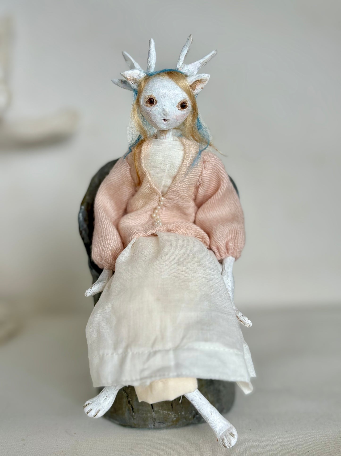 Art doll woodland, deer girl