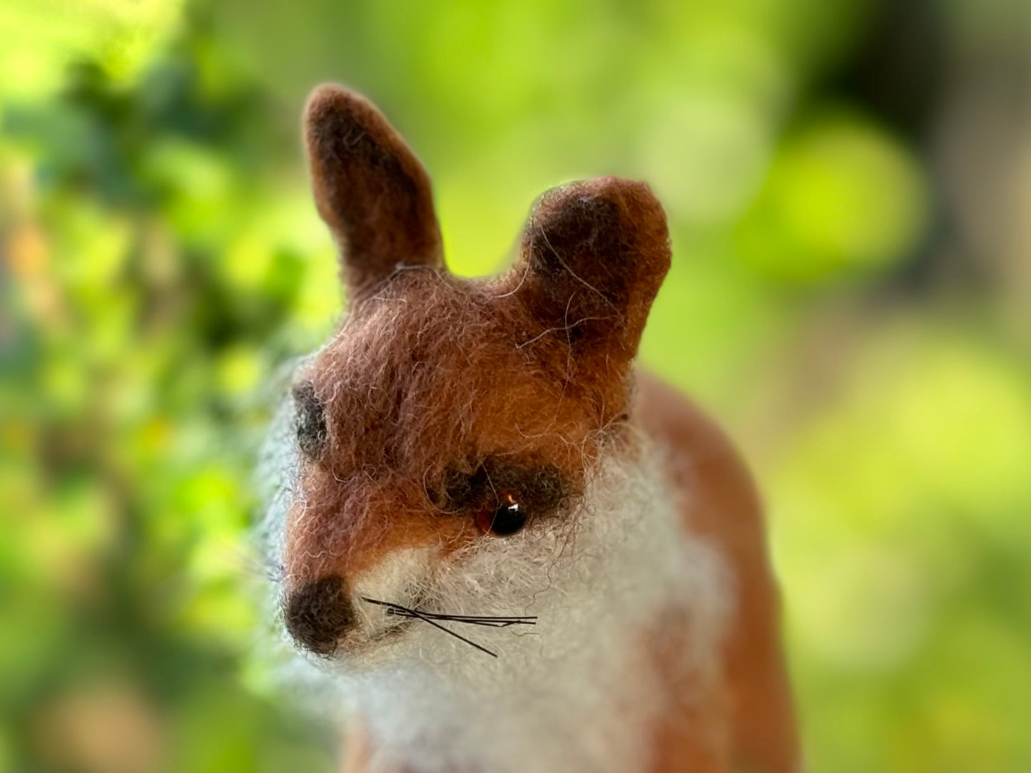 Art doll animal collectable needle felt fox poseable