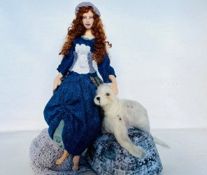 Selkie, art doll, needle felted seal, mixed media art sculpture, unique gift